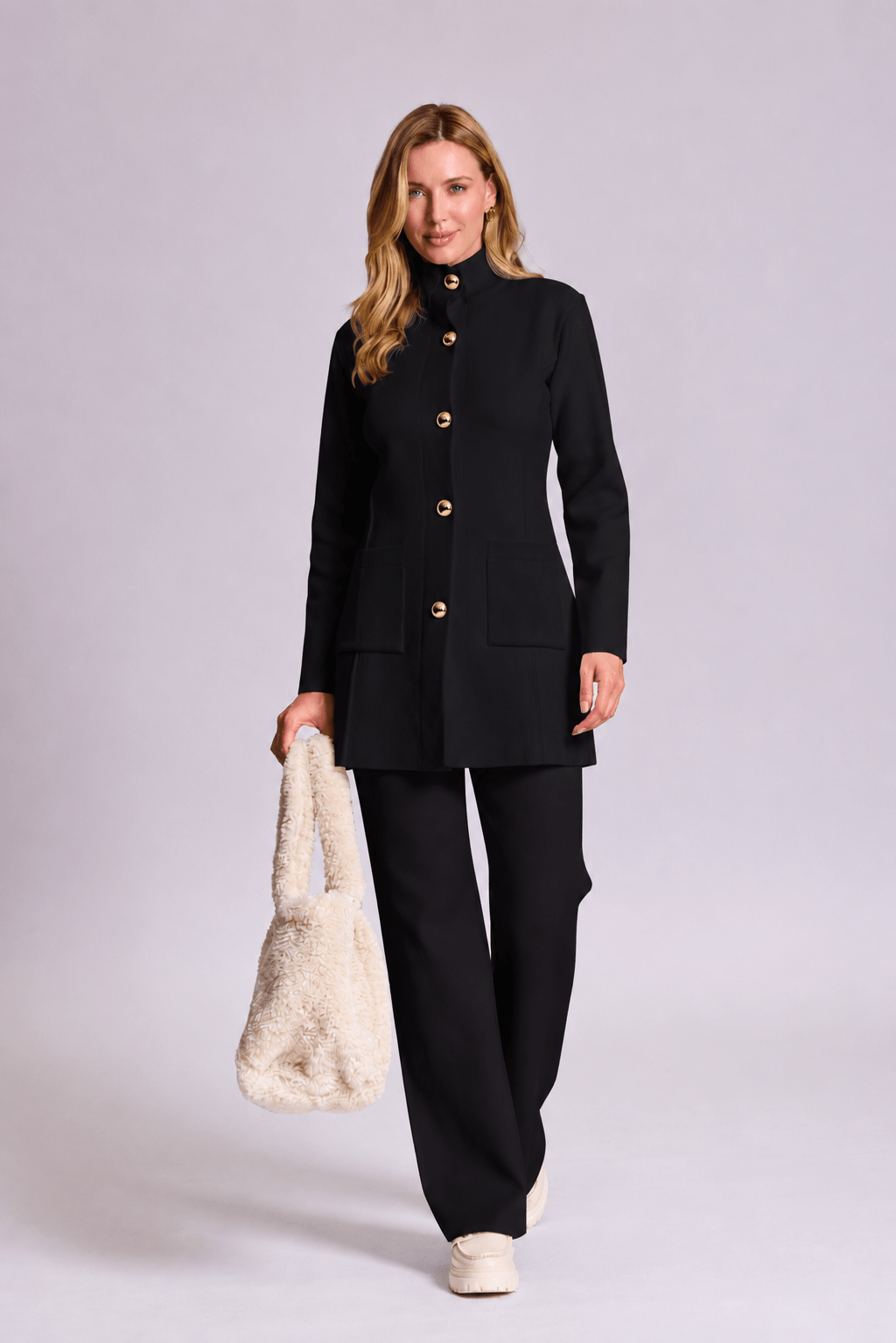 CALÇA TRICOT FEMININA BASICA